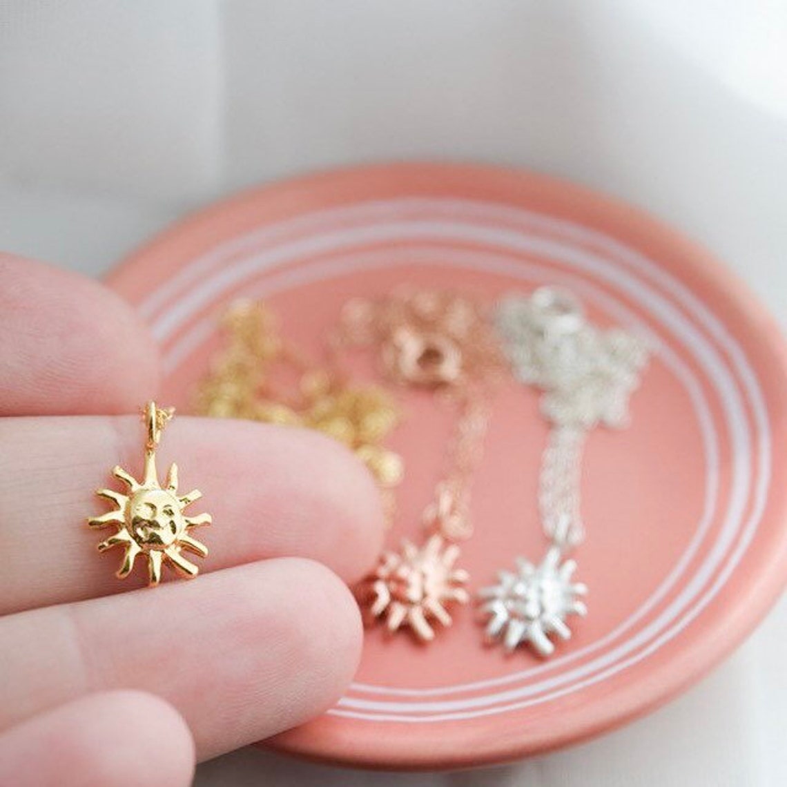 Sun Necklace 14k Gold Filled Birthday Gift Gift for Her Etsy