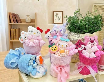 Plush Toy Bouquet，Forever Flower Plush，Sanrio Plush，Children's Day  ，Birthday Gift Plush，Graduation Plush，Girlfriend Gift，Anniversary Plush