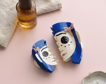Coraline Acetate Hair Claw Clip，Cartoon Character Hair Claw，Acetate Shark Hair Clip，Anime Hair Claw Clip，Y2K  Hair Claw Clip，Statement
