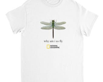Vintage National Geographic T-shirt met libelle, 'Why Am I So Fly' T-shirt | National Geographic
