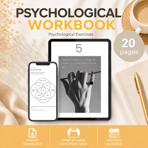 Inner Healing Workbook PDF, Self Discovery Journal, Wheel of Life Printable, Psychological Self Reflection Exercises Digital Download