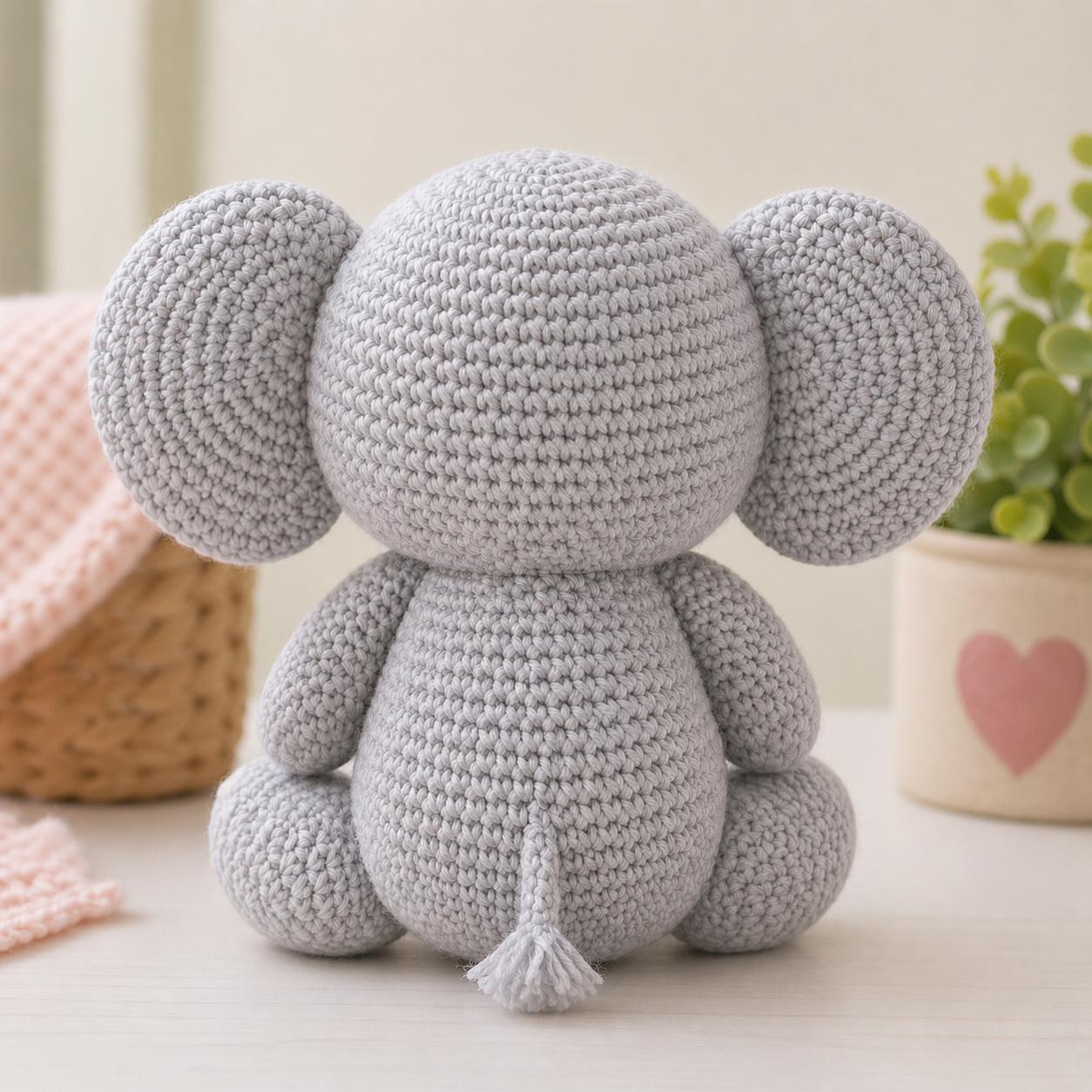NO SEW Elephant Amigurumi Crochet Pattern (PDF), Easy Intermediate ...