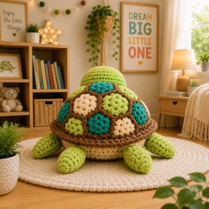 Pippa Patchwork Sköldpadda Virkmönster, Hexagon Shell Amigurumi (PDF-nedladdning) bild 5