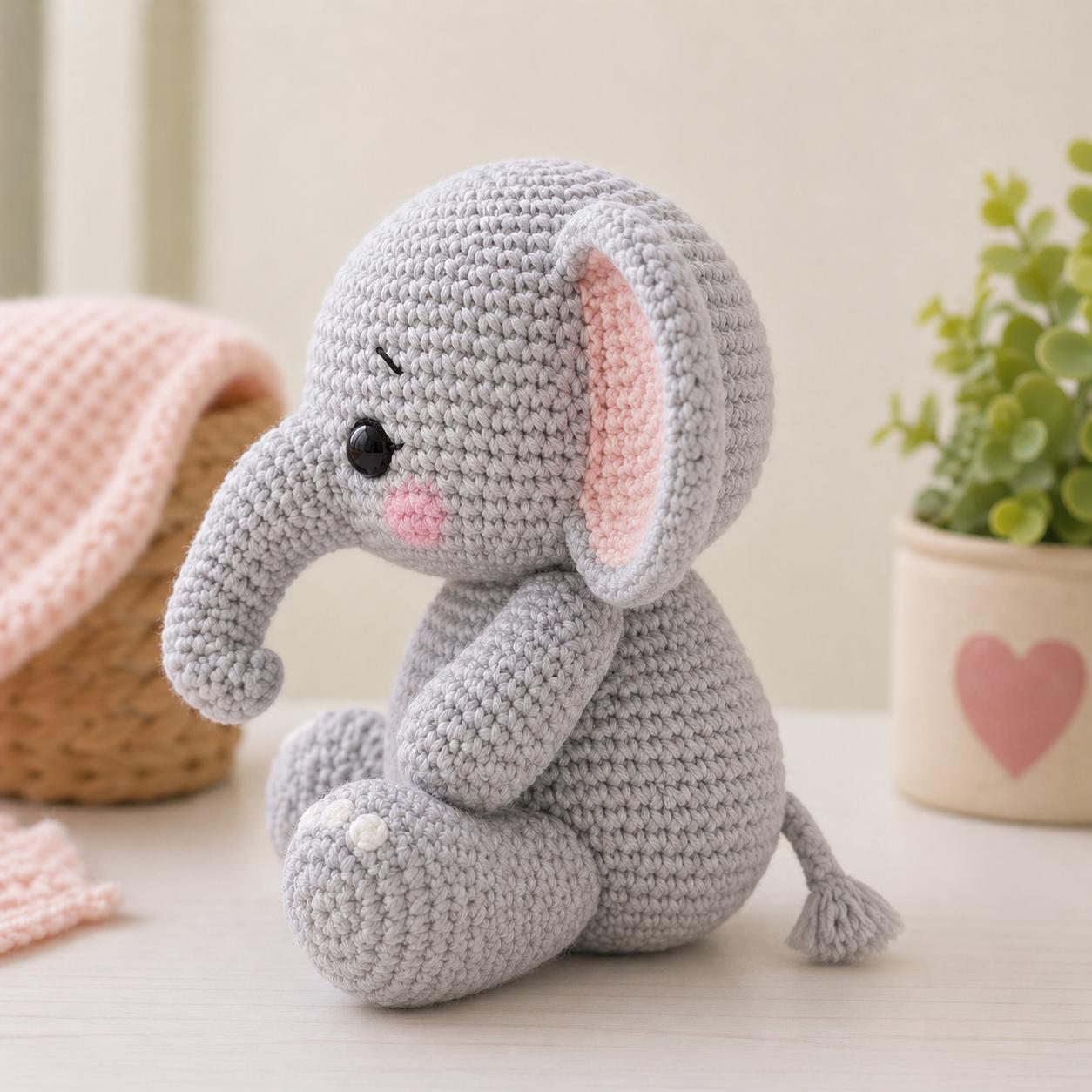 NO SEW Elephant Amigurumi Crochet Pattern (PDF), Easy Intermediate ...