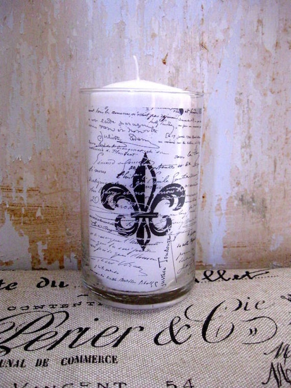 Items similar to French Candle Holder, Fleur de Lis, French Decor