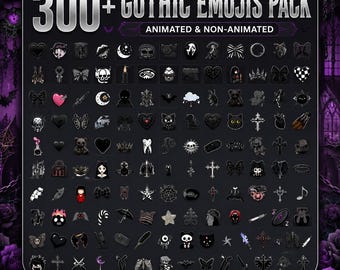 Plus de 300 méga-packs d'émojis statiques et animés gothiques