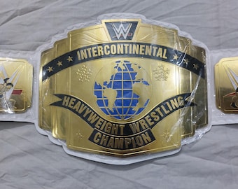 Intercontinental Heavyweight Wrestling Championship Replica Belt in Leather & brass plate _ Adult Size