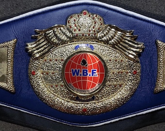 Réplica del cinturón de campeonato de la WBF, talla adulta, Consejo Mundial de Boxeo 3D