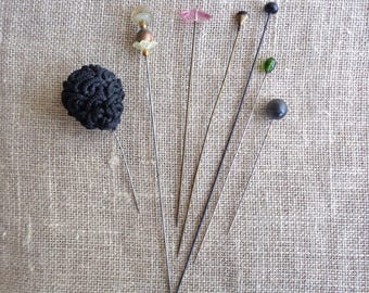 Vintage Hat Pins Lot of Seven Vintage 1940s 1950s