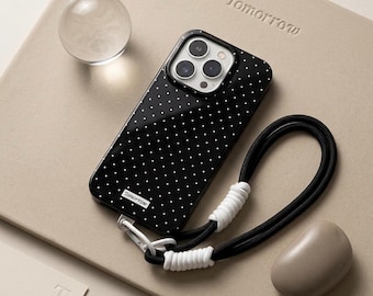 Funda para iPhone con estampado de lunares, delgada, a prueba de golpes, protectora, para iPhone 17, 16, 15, 14 y 13 años.