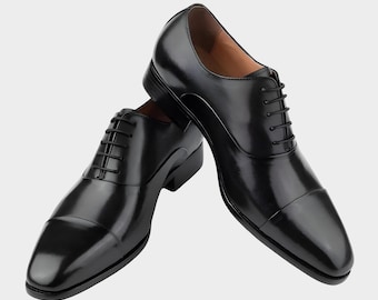 Handmade Leather Oxford Dress Shoes – Men's Business Formal Footwear