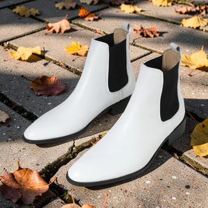 Christian Louboutin Motok Leather Chelsea Boots in White Christian Louboutin | Shoes | Christian Louboutin Mens Boots  main image 4