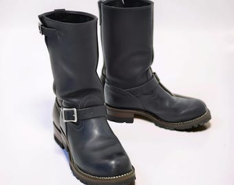 New Black Leather Footware For Rider Mens, New High Ankle Monk Strap Boot