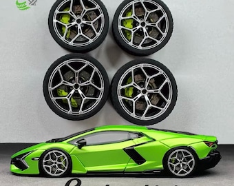 1/64 Lamborghini Revuelto Custom Wheels by MTGAISE | Static Rim Upgrade for Diecast Cars
