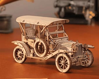 Bouw je eigen vintage oldtimer: een tijdloze houten 3D-puzzel