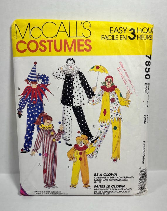 McCalls costumes pattern 7850 adult small
