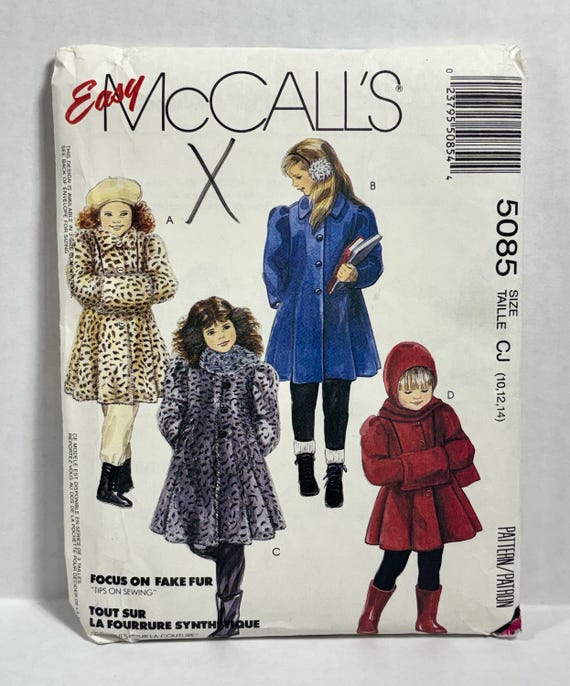 McCalls childs warm coat pattern 5085