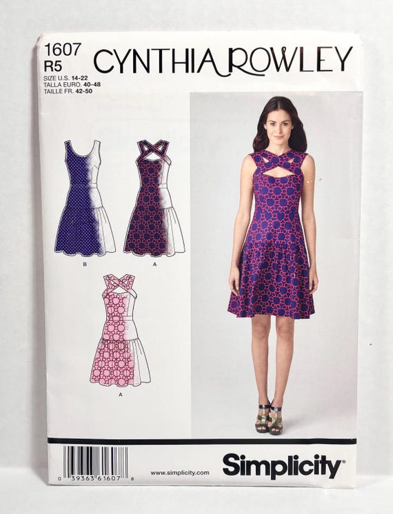 Simplicity Cynthia Rowley dress pattern 1607