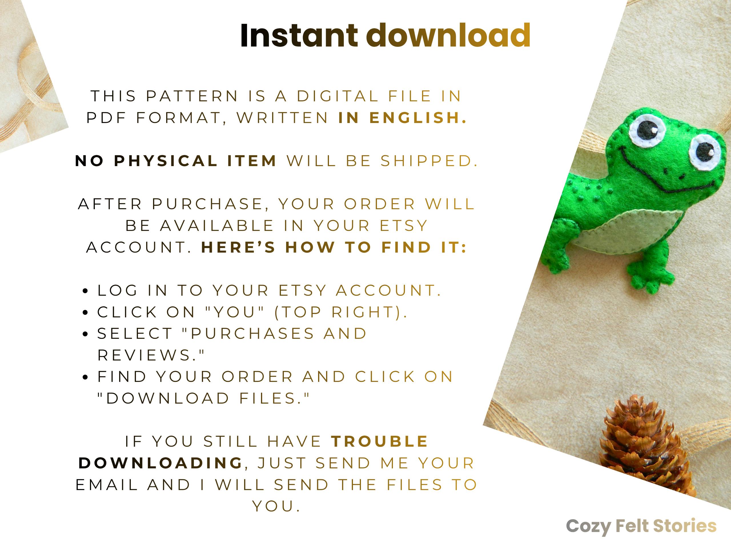 Felt Lizard PDF Pattern, Hand-stitched Plush Decoration, Easy Animal ...