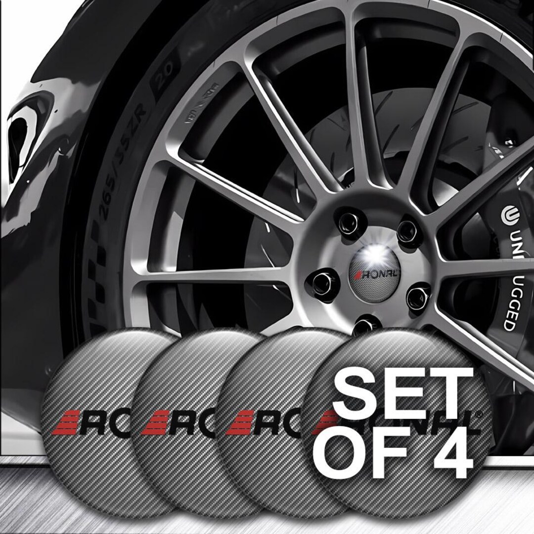 Ronal Center Lock Rim Center Wheel Cap Silicone Emblems – UV & Water Resistant, Rim Sticker ...