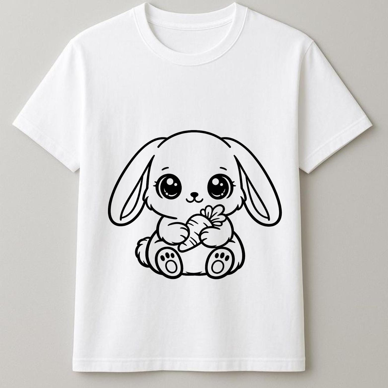Kawaii Rabbit Clipart, Baby Bunny Digital Download, Adorable Animal PNG ...