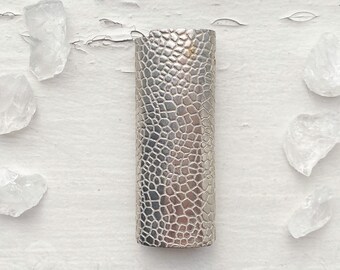 Stanley Lighter Cover - Vintage Giraffe Textured Silver-Tone Lighter Sleeve/Lighter Cover/Lighter Case/Lighter Holder