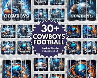 Owijka na kubek Cowboy, 20-uncjowy, cienki kubek z nadrukiem sublimacyjnym, drużyna futbolowa, kubek sportowy, pobieranie cyfrowe