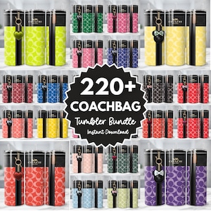 200+ Coach Bags Tumbler Bundles | Luxury Designer Tumbler Wraps | Fashion Brand Sublimation