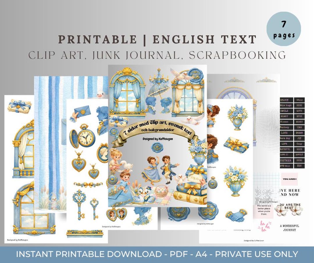 Blue magic, with royalty Scrapbooking Papers, cardmaking and Clip Art ...