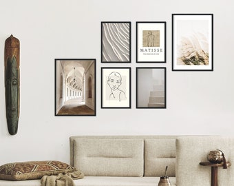 Nacnic Sets Of Photographic Warm tones Posters Decorative Pictures Linear Art Illustration Posters To Frame Dining Room