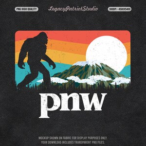 Pacific northwest Bigfoot Png Download,Outdoor lovers Png,Funny Pnw bigfoot Vintage png