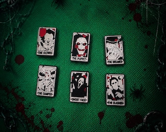 Horror Tarot Croc Charms | Slasher Inspired Shoe Accessories (Set)