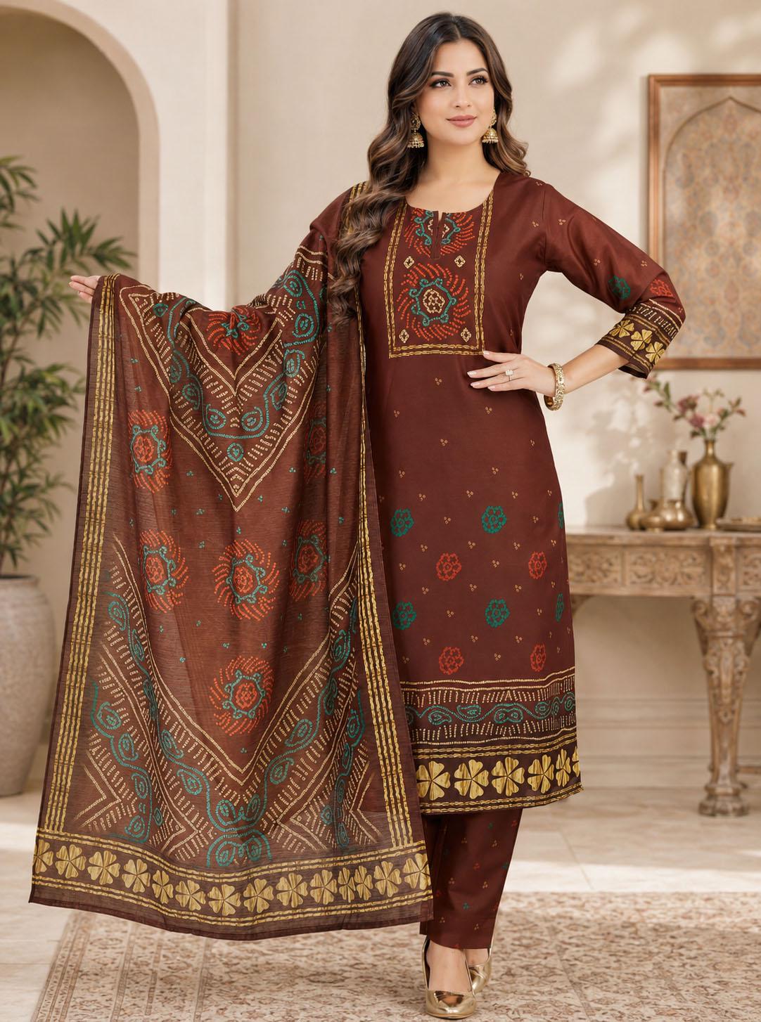 Brown Pakistani Suits - Etsy