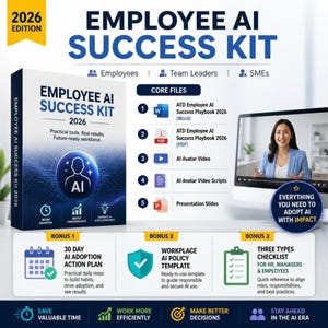 Succespakket voor AI-medewerkers 2026 | HR-handboek & beleidssjablonen + trainingspakket met AI-avatarvideo's