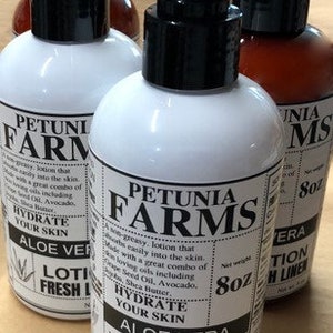 8oz. Lotion Hand & Body Aloe Shea Butter LEMONGRASS CITRONELLA
