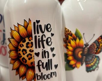 2x 8 oz Hand & Body Shea Butter lotions, Decorative bottle -Sunflower Bloom- Natural Oils  Moisturizing, Inspirational Lotion