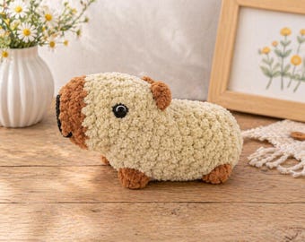 Modello Capibara all'uncinetto: peluche Amigurumi senza cuciture (download PDF)