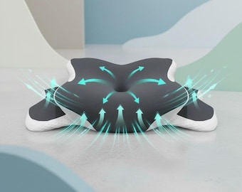 Almohada cervical ergonómica de espuma viscoelástica: almohada de soporte cervical ajustable para quienes duermen de lado o boca arriba, cómoda almohada para conciliar el sueño.