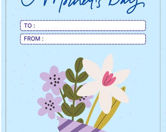 Blue Mother's Day card