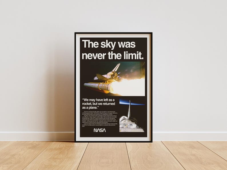 NASA Space Shuttle Vintage Poster | Wall Art, Home Decor - Etsy