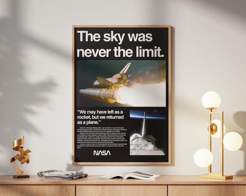 NASA Space Shuttle Vintage Poster | Wall Art, Home Decor - Etsy