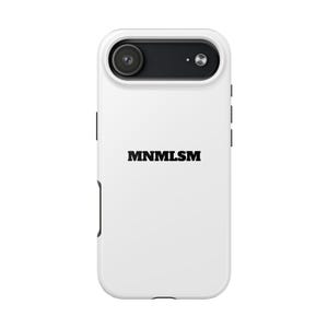MNMLSM Tough Phone Case | Minimal Typography Case | Modern Text Design