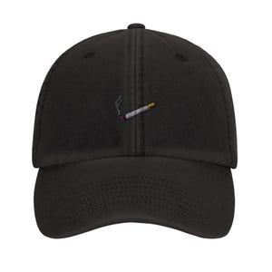 Gorra de cigarrillo bordada - Gorra minimalista estilo "dad hat", gorra de estilo vintage, bordado de cigarrillo