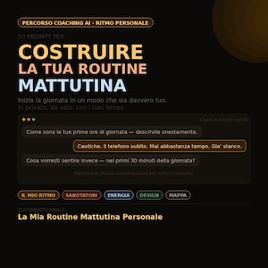 50 sugerencias de alta recompensa para construir tu rutina matutina: sesión de entrenamiento guiada por IA para comenzar tu día y que sea tuyo.