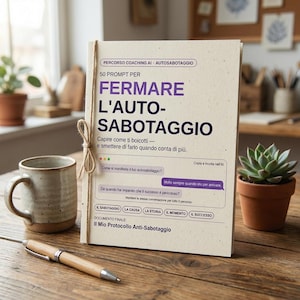 Cuaderno de trabajo sobre creencias limitantes (PDF, italiano), Trabajo de sombra contra el autosabotaje en 9 pasos, Ejercicios de mentalidad, Autocoaching, Crecimiento personal