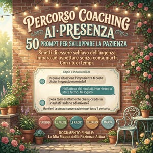Workbook pazienza PDF italiano, 8 fasi guidate capire impazienza e gestire emozioni, percorso autoconsapevolezza mindset self help