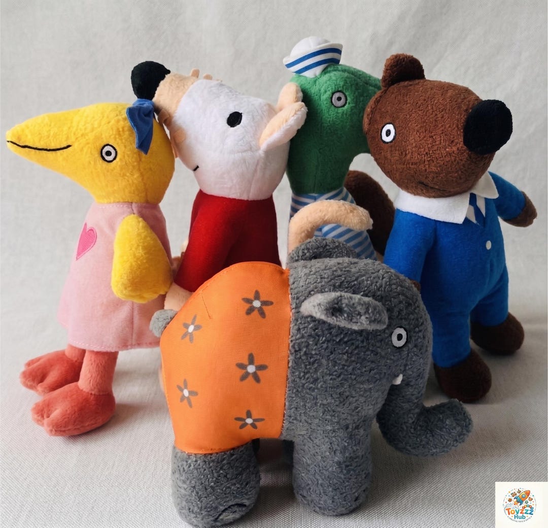 Maisy Mouse and Friends Plush Toys, 25cm Stuffed Animal Bookish
