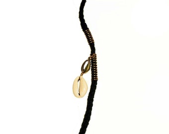 Dreadlock Jewelry - Antique Gold Cowrie Charm and Cowrie Shell Loc Jewel and Accent Slide