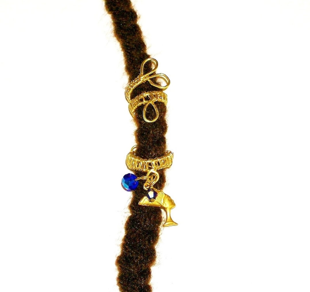 Dreadlock Jewelry Golden Nefertiti Cuff Loc Jewel and Etsy