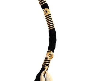 Dreadlock Jewelry - Gold Swirl-Design Cowrie Loc Jewel and Accent Slides